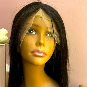 360 full lace, human hair, black wig new never used